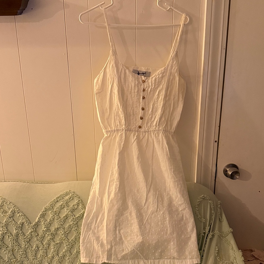 Soundgirl White Eyelet Mini Dress